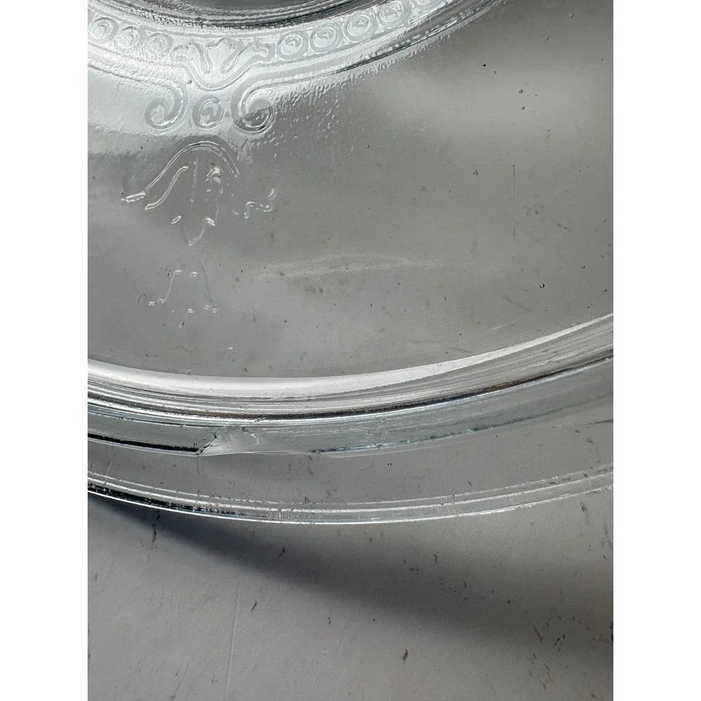 Fire King Philbe Sapphire Blue Glass Casserole Dish with Lid Embossed Filigree